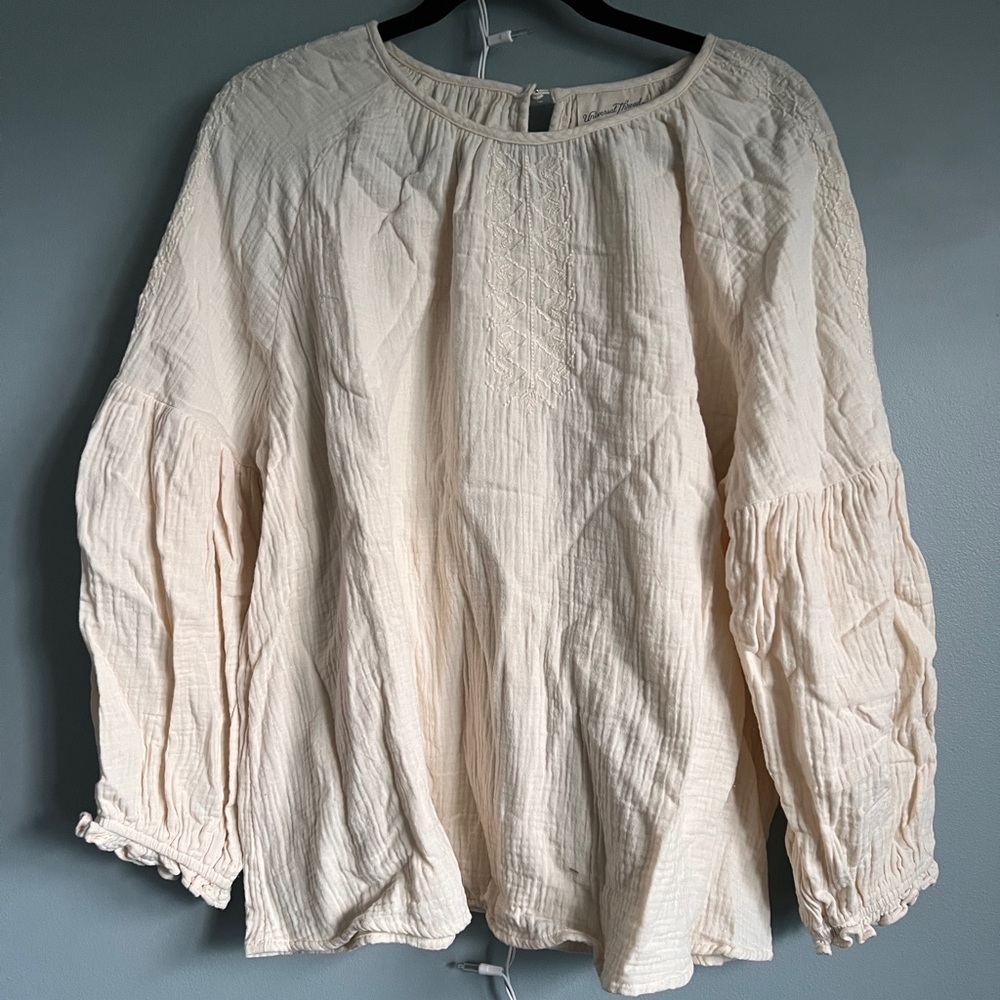 Universal Thread Cream Textured Blouse